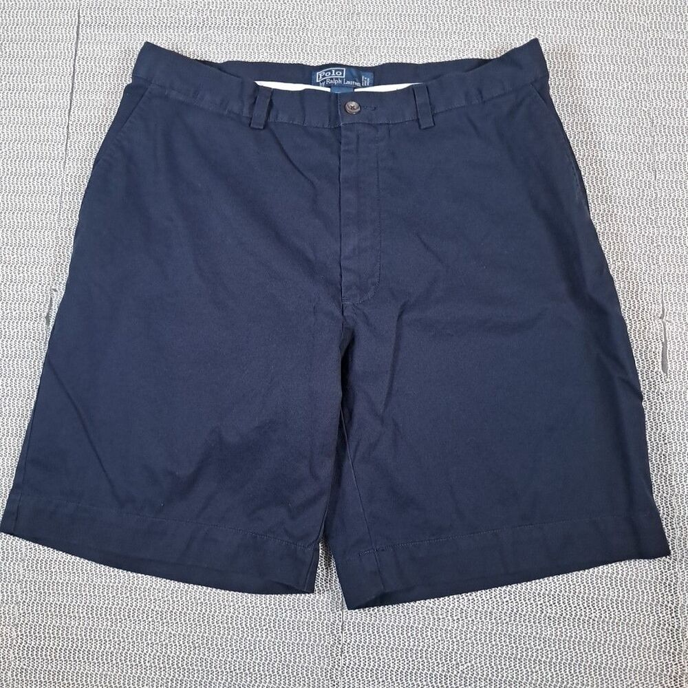 Polo Ralph Lauren ChinoMen’s Shorts Size 35 Classic Fit 9” Navy Blue 100% Cotton